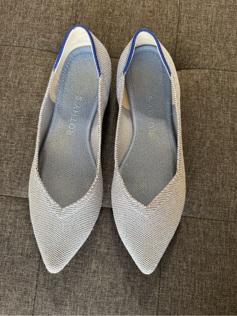 Rothy’s Point Flats in Light Blue